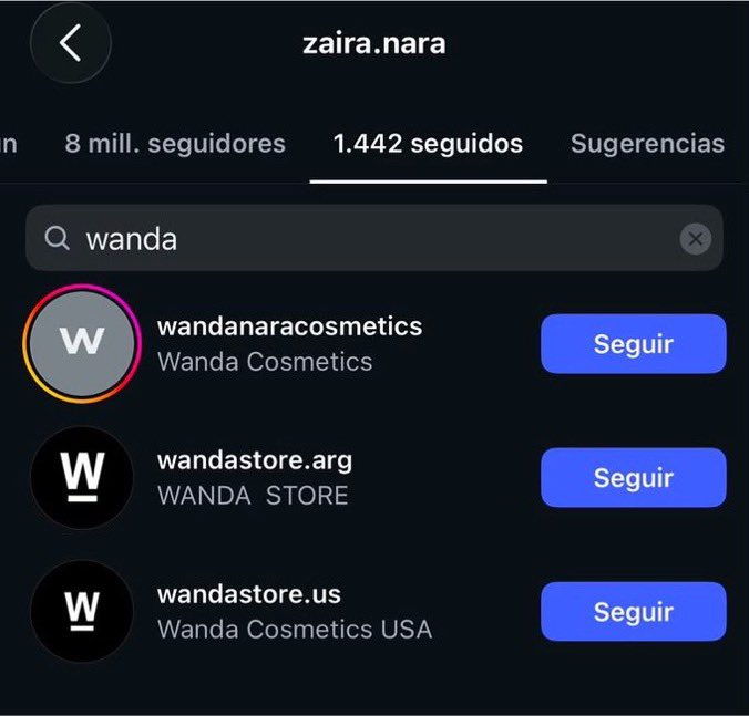 fedeebongiorno's tweet photo. 👀 Zaira Nara dejó de seguir a su hermana, Wanda 

La noticia llega luego de una historia de Wanda enojada con alguien de su círculo y la data de Yanina de que había dos hermanas famosas peleadas https://t.co/Jzi4M5XmvG