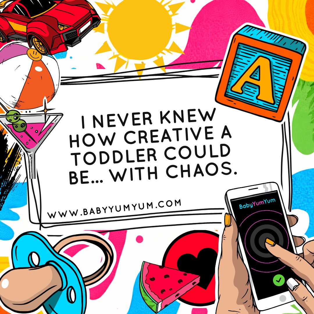 BabyYumYumSA's tweet photo. Toddlers turning everyday moments into masterpiecesโฆ of mess ๐โจ!
Share your most chaotic creations! ๐
#BabyYumYum #BYY #ParentingQuotes #ToddlerLife #ParentLife #MomLife #DadLife #CreativeChaos #EverydayParenting https://t.co/aNjPeIjHL6