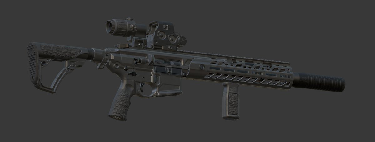 thermal_vfx's tweet photo. MCX Virtus 5.56 11.5" w/ 7.62 QD Suppressor kitbash

EXPS3 w/ G33 Magnifier

Daniel Defense Stock, Pistol Grip, Foregrip
#Blender #b3d #kitbash https://t.co/HrftARhzIg