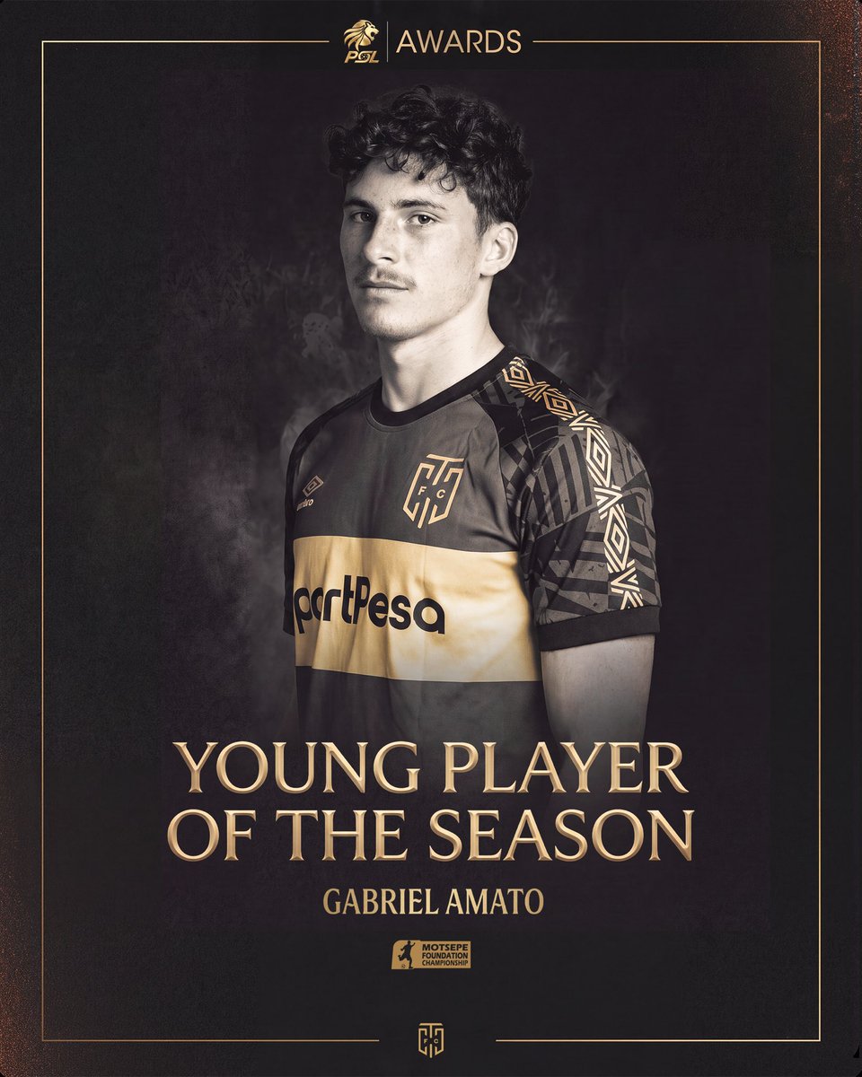 CapeTownCityFC's tweet photo. Well deserved, Gabby! 👏

Gabriel Amato is the #MotsepeFoundationChampionship Young Player of the Season! 🏆 

#iamCityFC https://t.co/LLzbVeGjor