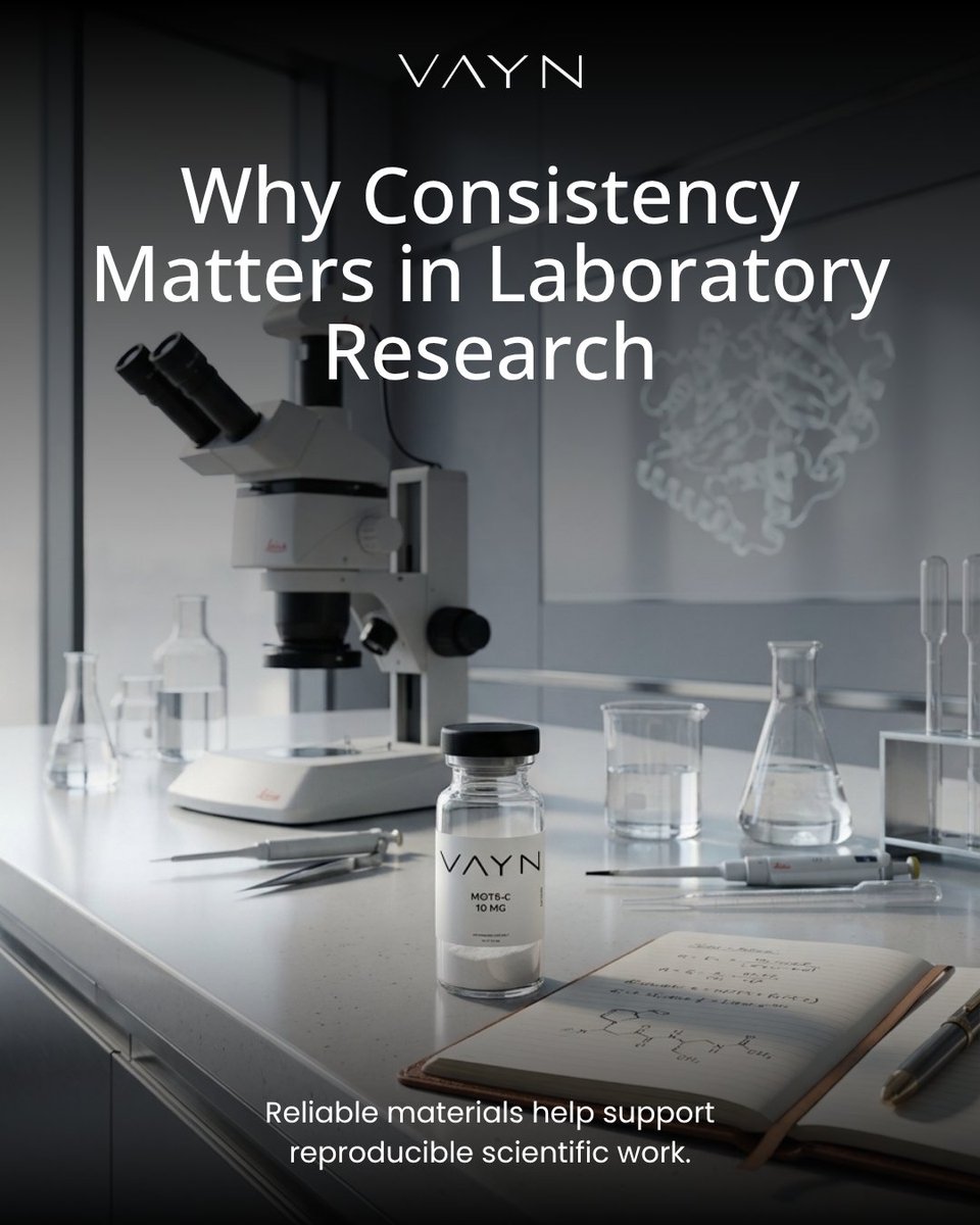 officialvayn's tweet photo. For Research Use Only. 🧪

Consistency supports confidence in every stage of laboratory research. VAYN is committed to maintaining high standards through documented specifications and quality-focused manufacturing processes.

Visit the link in our bio to explore our research materials and product information.

#ResearchUseOnly #ScientificResearch #LaboratoryStandards