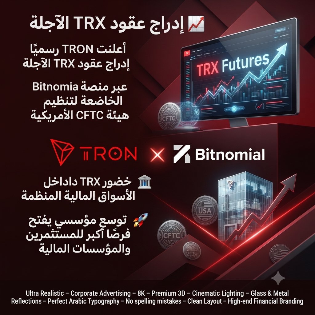 Azkkev's tweet photo. 📈 إدراج تاريخي لعقود TRX الآجلة!

أعلنت TRON رسميًا عن إدراج عقود TRX الآجلة - العملة الرقمية الأساسية لشبكة TRON - عبر منصة Bitnomial، البورصة الأمريكية الرائدة وغرفة المقاصة الخاضعة لتنظيم هيئة الأوراق المالية والسلع الأمريكية (CFTC).

🔹 يمثل هذا الإدراج خطوة محورية لإنشاء سوق مشتقات منظم لـ TRX، مما يتيح للمتداولين والمؤسسات الأمريكية المؤهلة وسائل إضافية ومتقدمة لإدارة المخاطر الاستثمارية عبر العقود الآجلة المتداولة.

🔹 يعكس هذا التطوير التقدم المستمر في دمج منتجات مالية تنظيمية ضمن النظام البيئي لـ TRON، لترسيخ حضورها القوي في الأسواق المالية العالمية المنظمة.

المزيد من التفاصيل عبر تغطية Cointelegraph 👇
#TRX #TRON #Bitnomial #CFTC #Crypto #الأسواق_المالية #استثمار
#TRON #TGF #TRONGlobalFriends