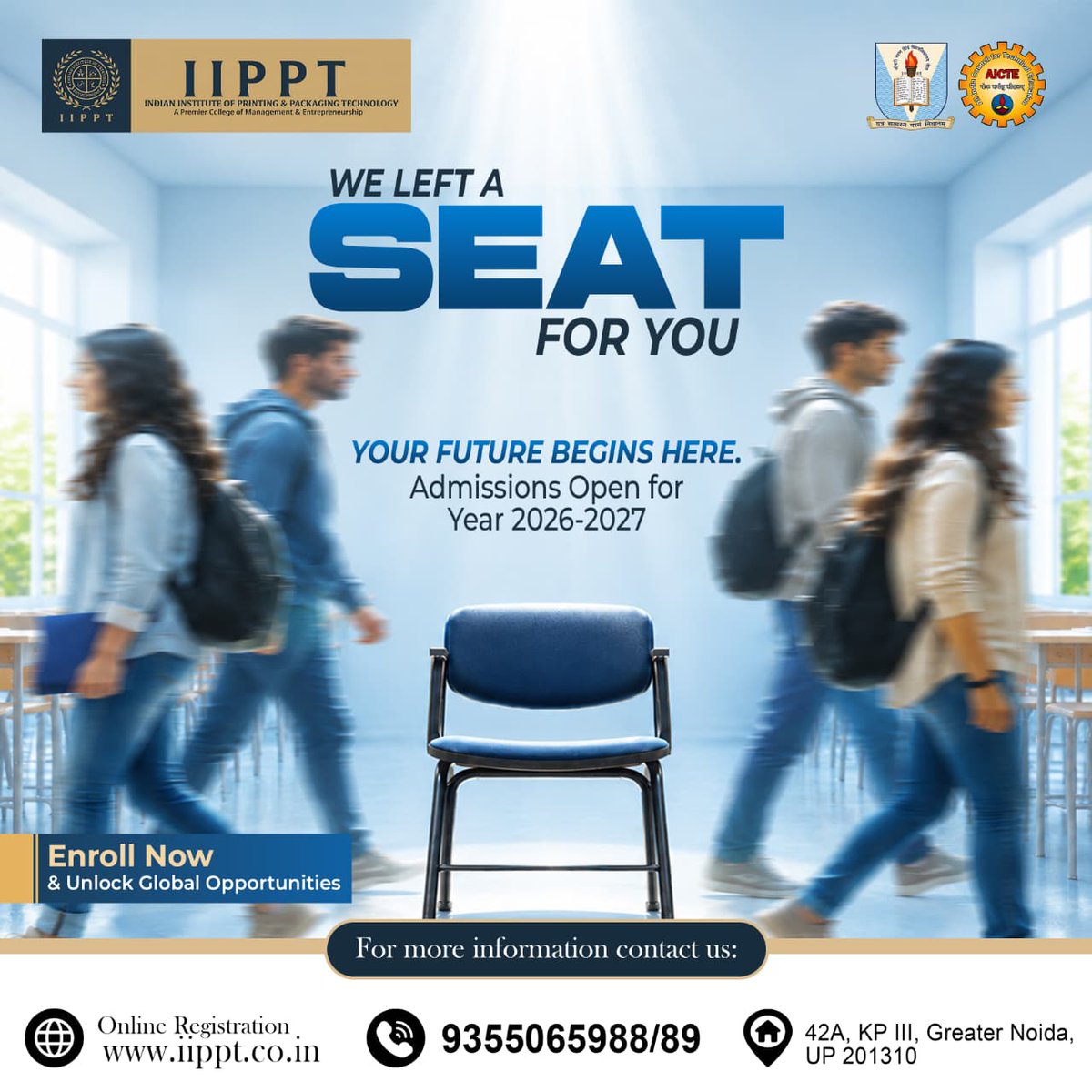 iipptcollege's tweet photo. WE’VE RESERVED A SEAT FOR YOUR BRIGHT FUTURE!

Your dream career begins with the right course, the right guidance and the right learning environment.

#IIPPTCollege #AdmissionsOpen2026 #Admissions2026 #Admissions2027 #WeSavedASeatForYou #YourFutureBeginsHere #EnrollNow https://t.co/LiPhkIov7y