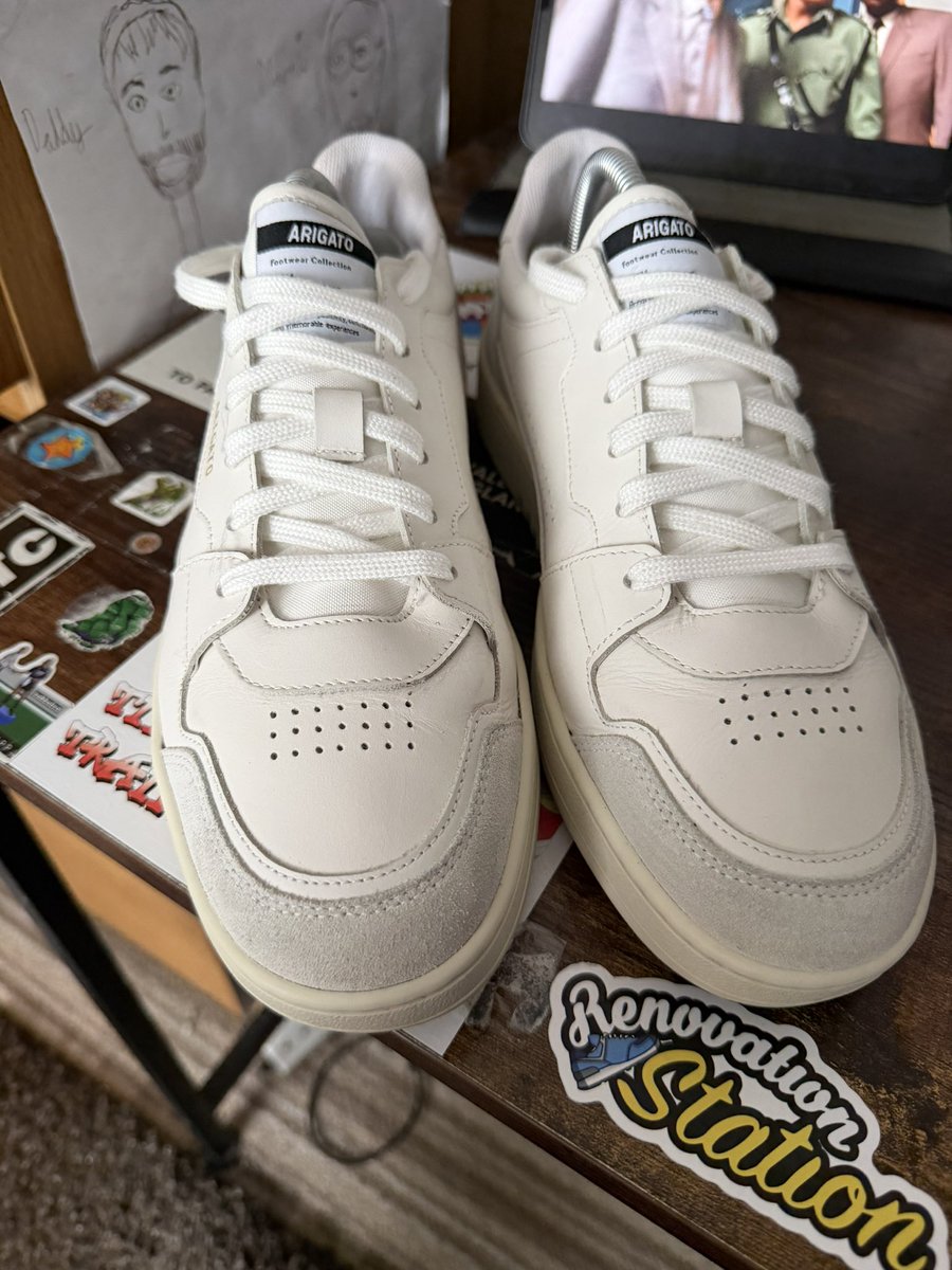 TidyTrainers's tweet photo. Another two pairs summer ready.. DM if you need anything cleaned up for your holidays! https://t.co/r6YBd09Tee