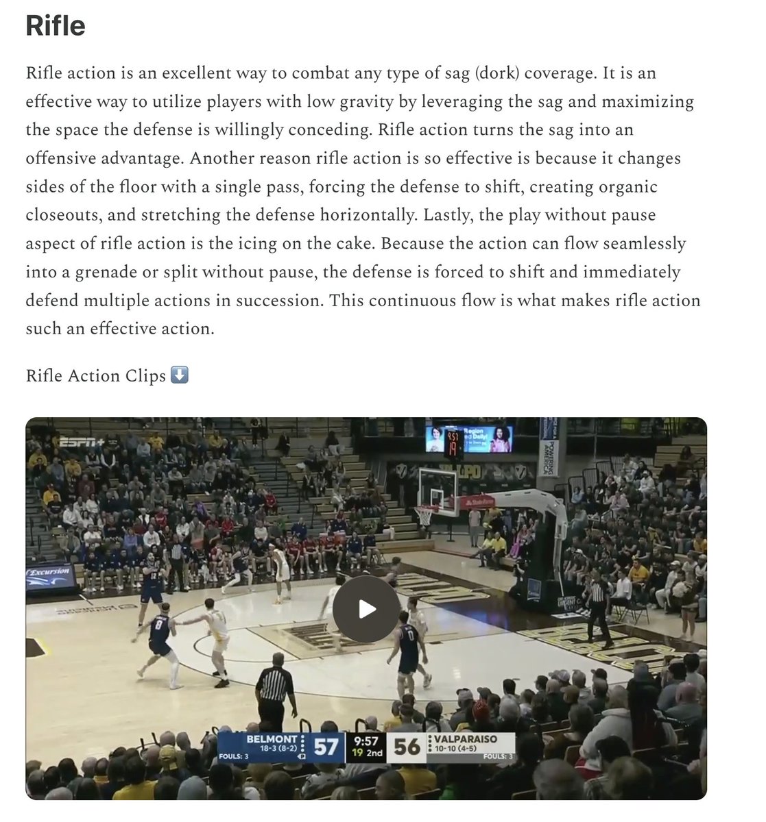 SamDailey's tweet photo. Modern Half Court Offense: Utilizing Connectors  

A deep dive into how some of college basketball's top offenses use connectors to consistently create advantages, maximize offensive efficiency, and play without pause  

10+ minutes of supporting clips 🎥

Full Post Below ⬇️
https://t.co/1srv8tMpoD