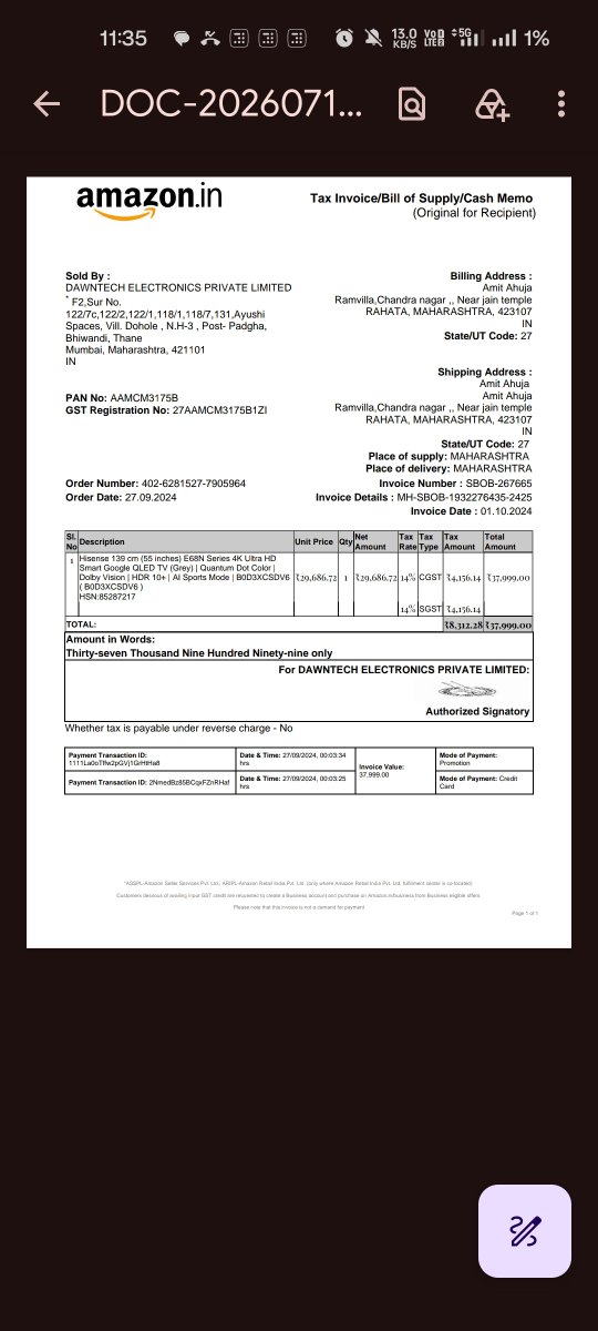 amitahuja91's tweet photo. @Hisense_IND @amazonIN Since then, 2 new requests (#215979823 &amp; #215985468) keep getting auto-canceled without ANY technician visiting!
Who is sending cancellation requests on my behalf? Is this how warranty claims are handled? Requesting immediate intervention. @AmazonHelp https://t.co/UhMV4kgjnz
