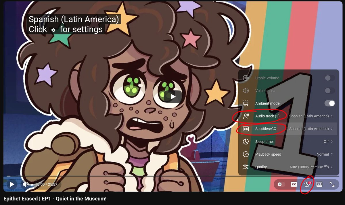 EpithetErased's tweet photo. Change the language in settings. Both dubs have full subtitle tracks and song covers for the OP/ED.

These dubs were announced in 2025. Unfortunately, we only gained the ability to add multiple audio tracks this month, so it's taken until now to put them on the original series! https://t.co/Z8cjN8EeDh