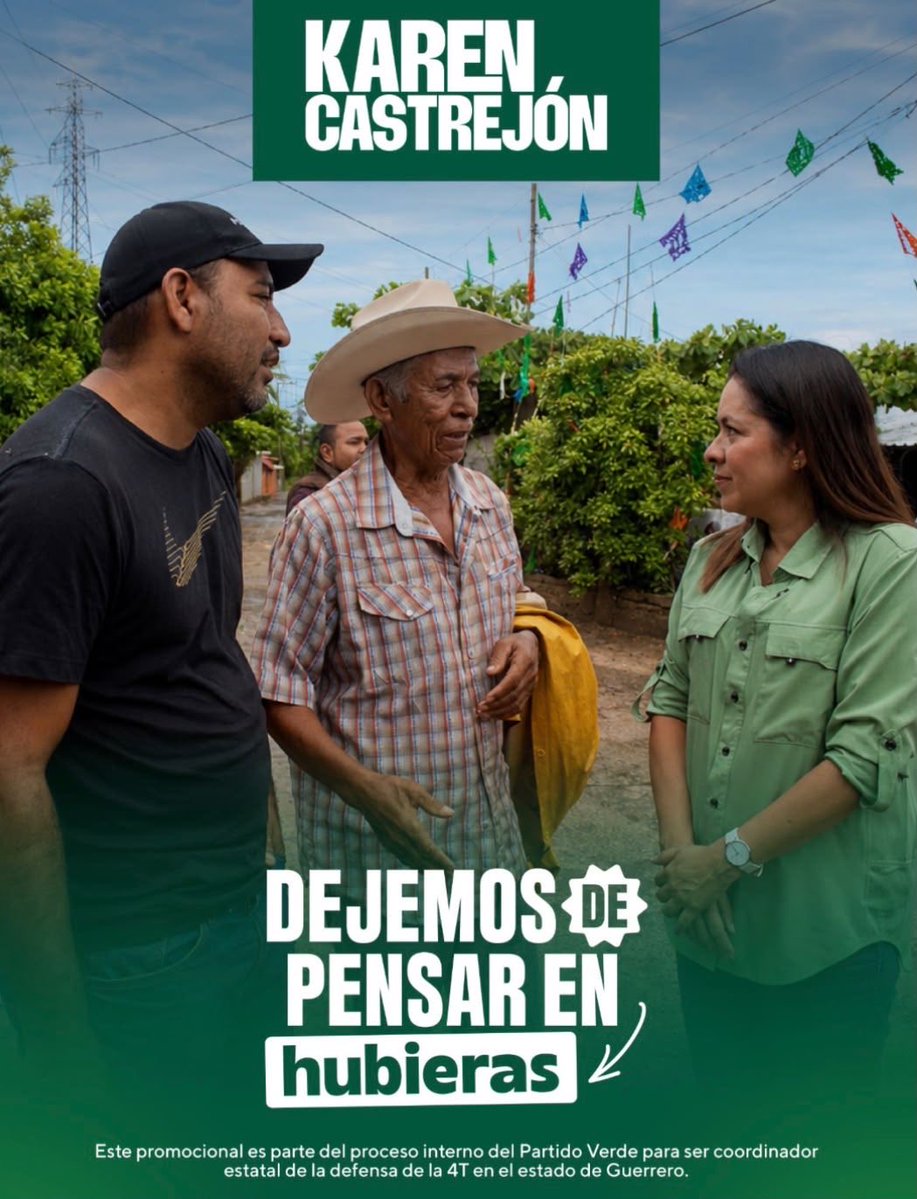 karencastrejont's tweet photo. La grandeza de Guerrero está en su gente.

Con esperanza, unidad y trabajo, construiremos el estado que todas y todos queremos. 💚✨ https://t.co/khdLFeqRZJ