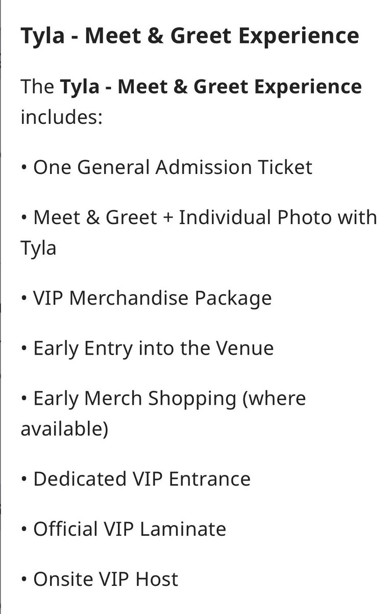 TylaFrance's tweet photo. #INFO : Il y aura des PACKS MEET AND GREET lors du #APOPWorldTour !!! 🚨

Ce pack permet de RENCONTRER TYLA 🫂 https://t.co/u8tNyGyDAU