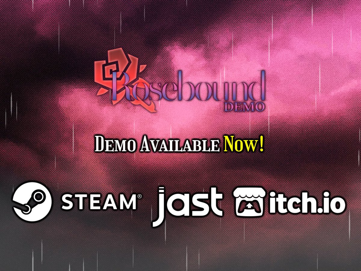 Azalinworks's tweet photo. Rosebound's demo has been released. Welcome to the garden, and a brand new beginning for the Caelumverse.

Available on Steam, JAST, itch(.)io for Windows, Linux, macOS. Link below.

#visualnovel #vndev https://t.co/fSSZSKHsQq