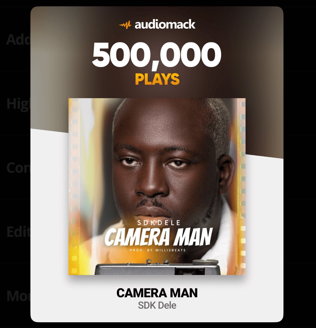 sdkdele's tweet photo. I believe you every time you tell me you f with my music. This is just Audiomack alone for my first debut song ,look what you guys did for me….dont worry, I got a lot more coming. I know you guys will never leave me hanging. 🙏🏾🚀 https://t.co/erGehwjqTk