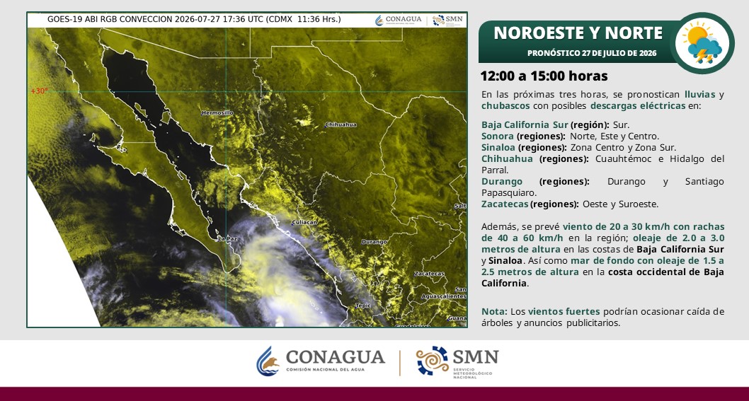conagua_clima's tweet photo. #PronósticoDelTiempo para el noroeste y norte de #México, durante las próximas tres horas. https://t.co/tXr2hjTLcW