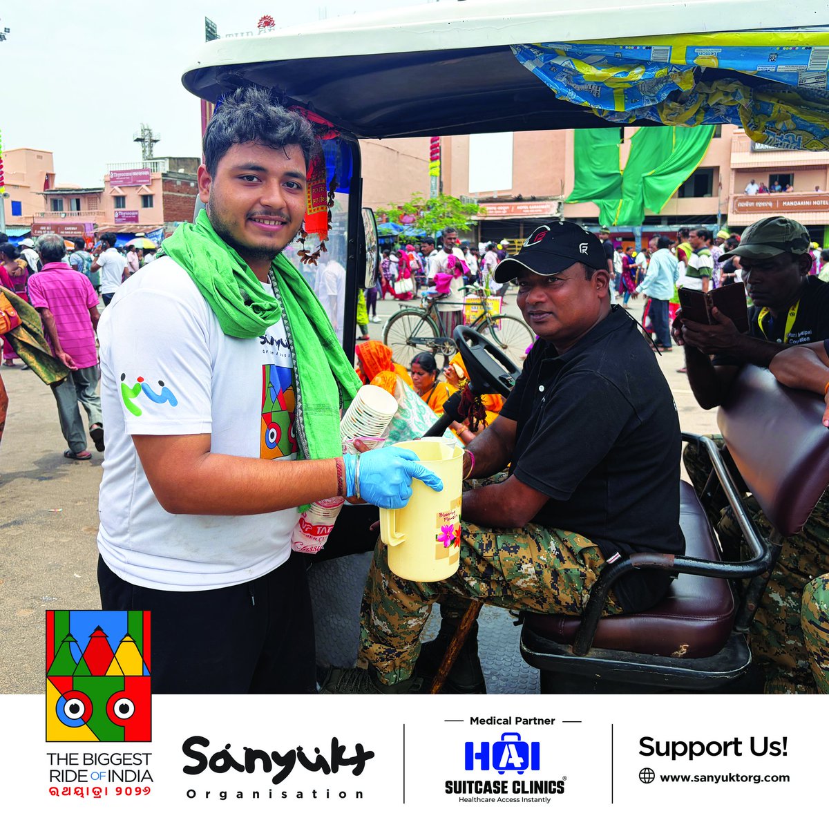 sanyukt_org's tweet photo. During yesterday's sacred Bahuda Yatra in Puri, Sanyukt Organisation joyfully served free meals and water to thousands of devotees. A massive thank you to our selfless volunteers—your dedication made this beautiful initiative a success!
#bahuda #rathyatra2026 #rathyatra https://t.co/euqgWvdhri