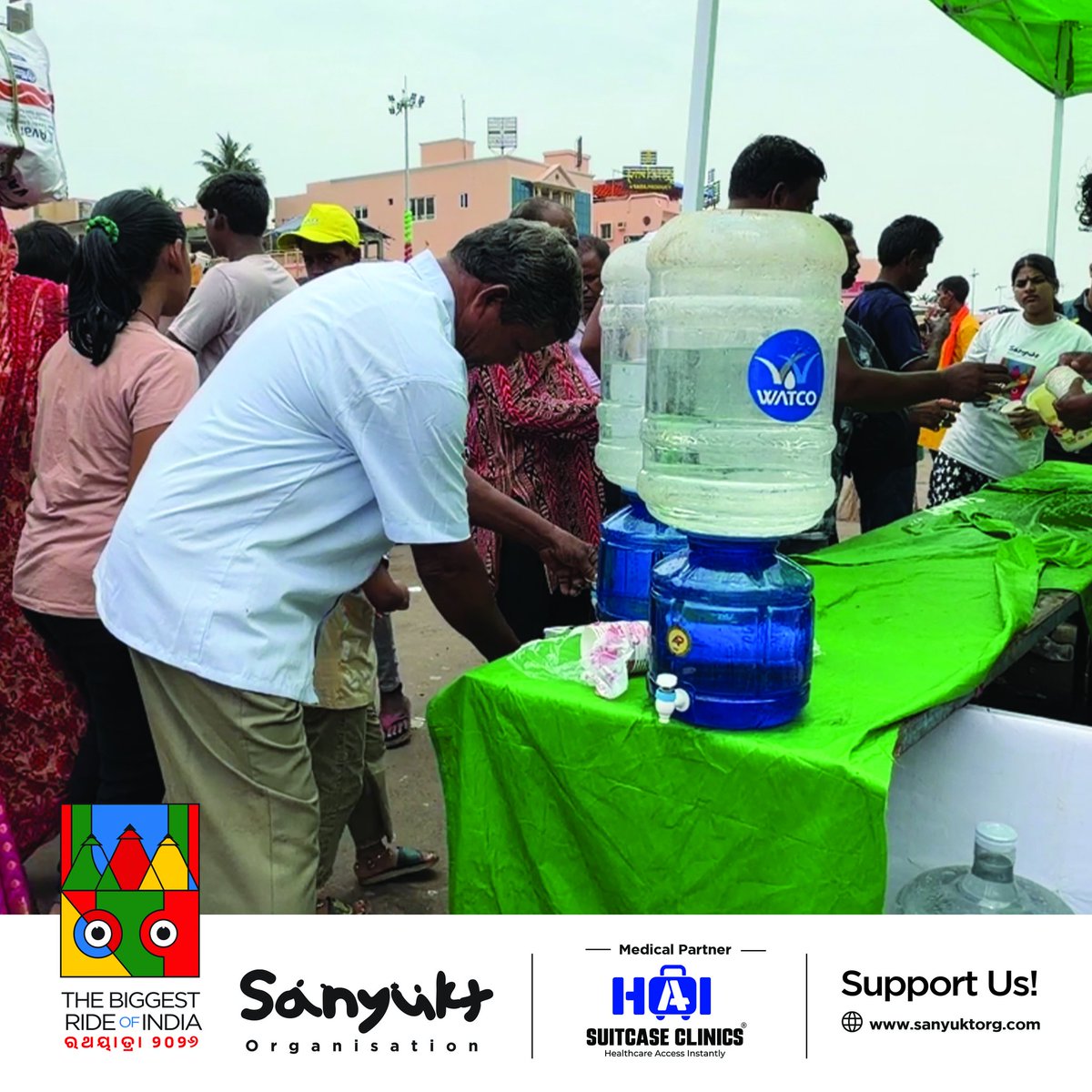 sanyukt_org's tweet photo. During yesterday's sacred Bahuda Yatra in Puri, Sanyukt Organisation joyfully served free meals and water to thousands of devotees. A massive thank you to our selfless volunteers—your dedication made this beautiful initiative a success!
#bahuda #rathyatra2026 #rathyatra https://t.co/euqgWvdhri