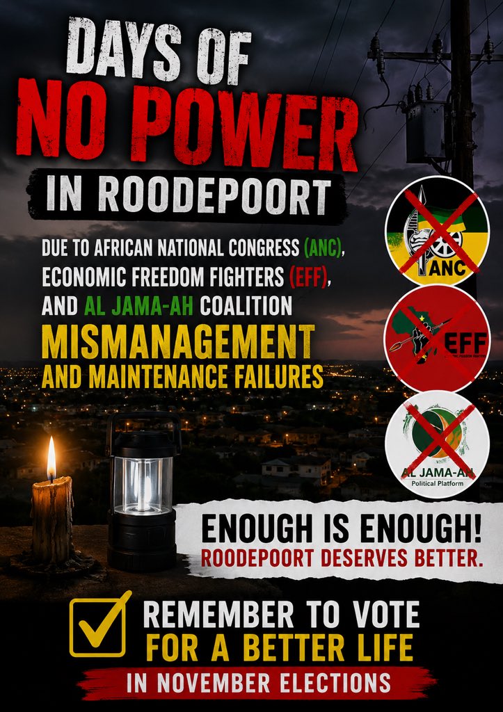 Hades76's tweet photo. @CityPowerJhb @RoodepoortDaily https://t.co/d9gK3LsYVg
