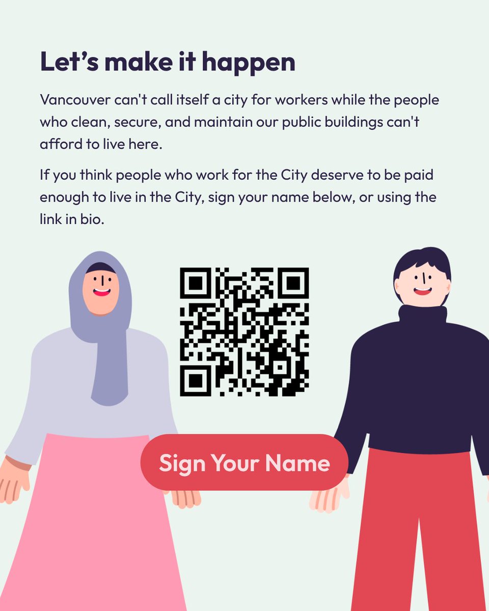 OneCityVan's tweet photo. People who work for the city should be able to live in the city. Under ABC, many city staff can't afford to.

OneCity Vancouver commits to bringing back the living wage.

If you support good paying jobs for city staff, sign your name: https://t.co/zYV9fHFiaj

#vanpoli #labour https://t.co/cddeUhLd1i