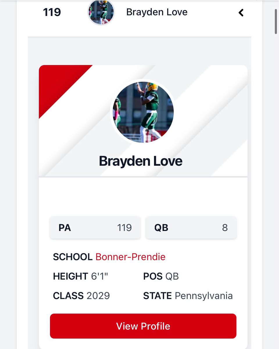 BraydenLove2's tweet photo. Blessed to be ranked in the Top 10 for QB and the #119th player for the class of 2029 in the State.🙏🏽🙏🏽🙏🏽

Thank you @prepredzone @footballcoach79 @Coach_Josey @PRZVicCastillo @MBAP_Football @iamCoachAbe https://t.co/38Vt7eIZZ5