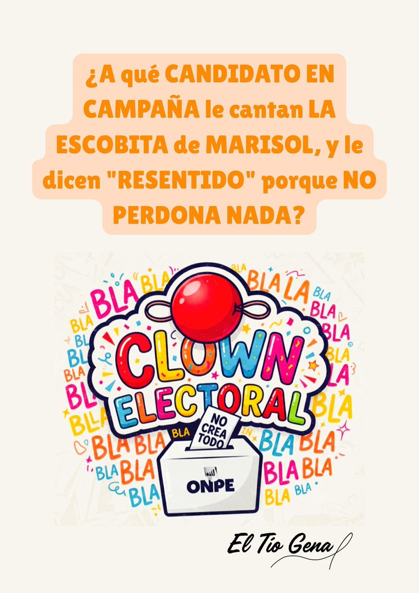GCuyate's tweet photo. CONFIRMEN...
🤬🔥🤘😜🤣
Menciónalo o da una pista.
#campañapolitica #eleccionesmunicipales #eleccionesregionales #politicos #humor https://t.co/a2TN1srrVO