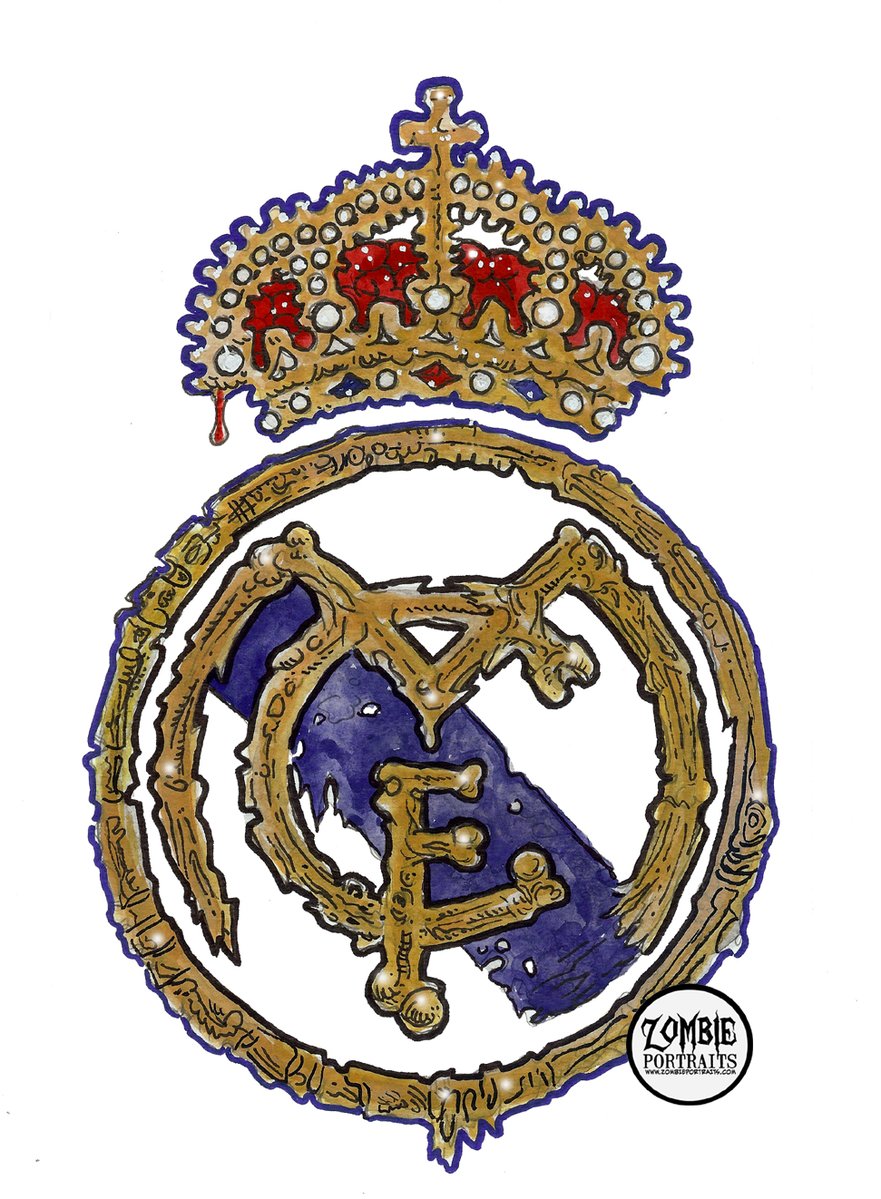 ZombiePortraits's tweet photo. Did YOU have the REAL MADRID SOCCER TEAM LOGO as ZOMBIE ART on your Zombie Bingo Card today? #realmadrid #soccer #sportteamlogos #zombie #zombies #zombieart #zombieartist #zombiedrawing https://t.co/dV1p0YySMB
