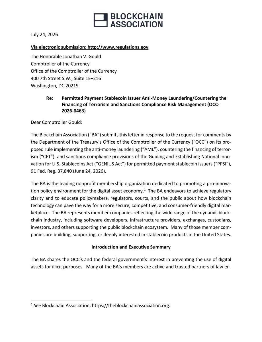 Blockchain Association tweet media