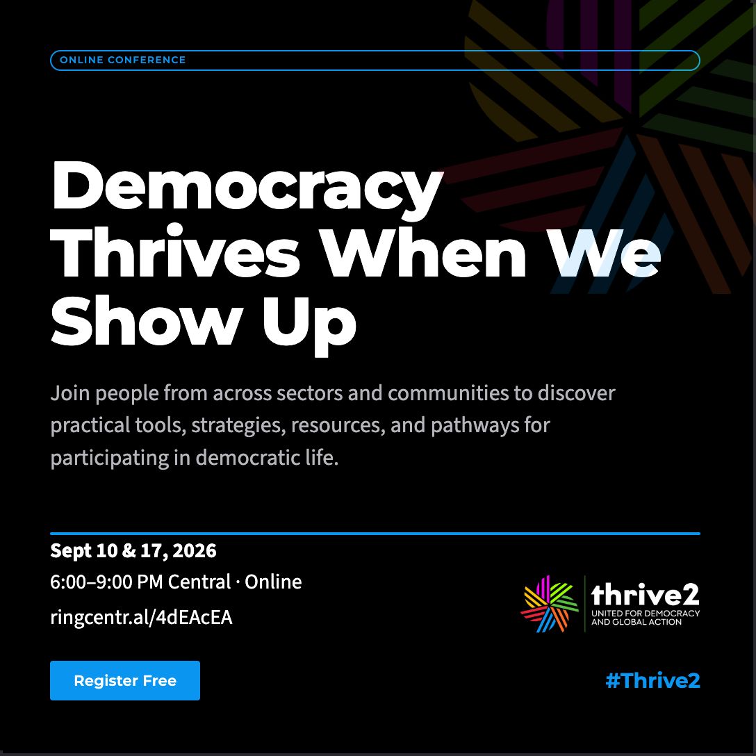 elemenous's tweet photo. Democracy thrives when we show up. Join #Thrive2 for practical workshops, democracy clinics, resources and connections that can turn concern into action.
π
Sept. 10 + 17
β° 6β9 PM CT
π Online
Register: https://t.co/vZn6DH8HB5 https://t.co/ekcBmkN1Gk