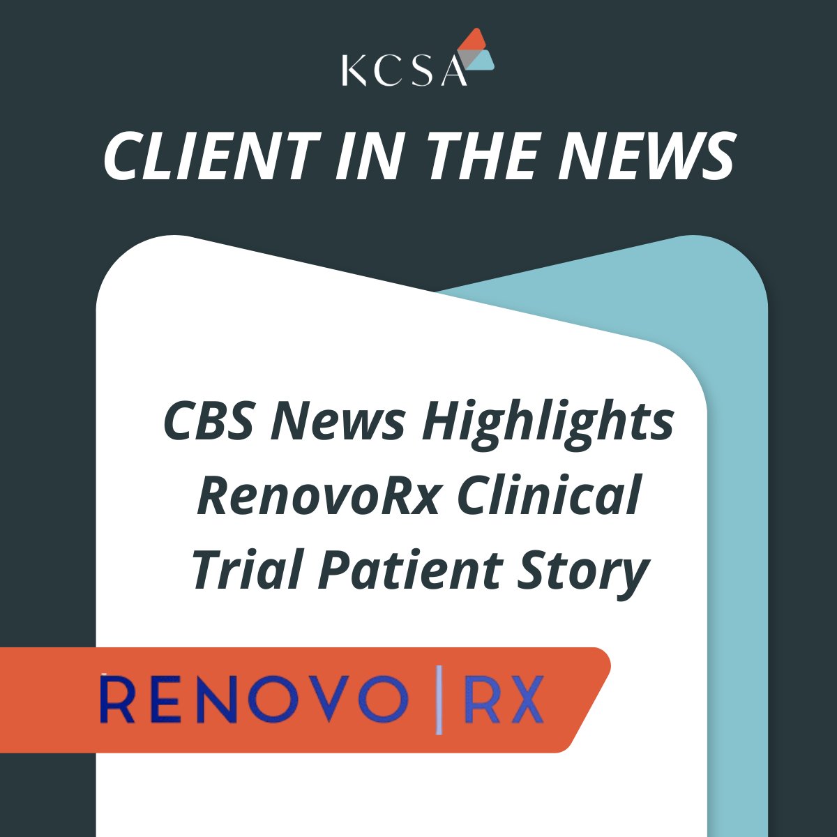 kcsastrategic's tweet photo. A powerful CBS News story highlights the human impact behind the work of our client RenovoRx.

Read the full story by Kerry Breen on @CBSNews: https://t.co/Ev8jLpMjfV

#RenovoRx #PancreaticCancer #ClinicalTrials #CancerResearch #HealthcareInnovation https://t.co/J9bR08NKA8