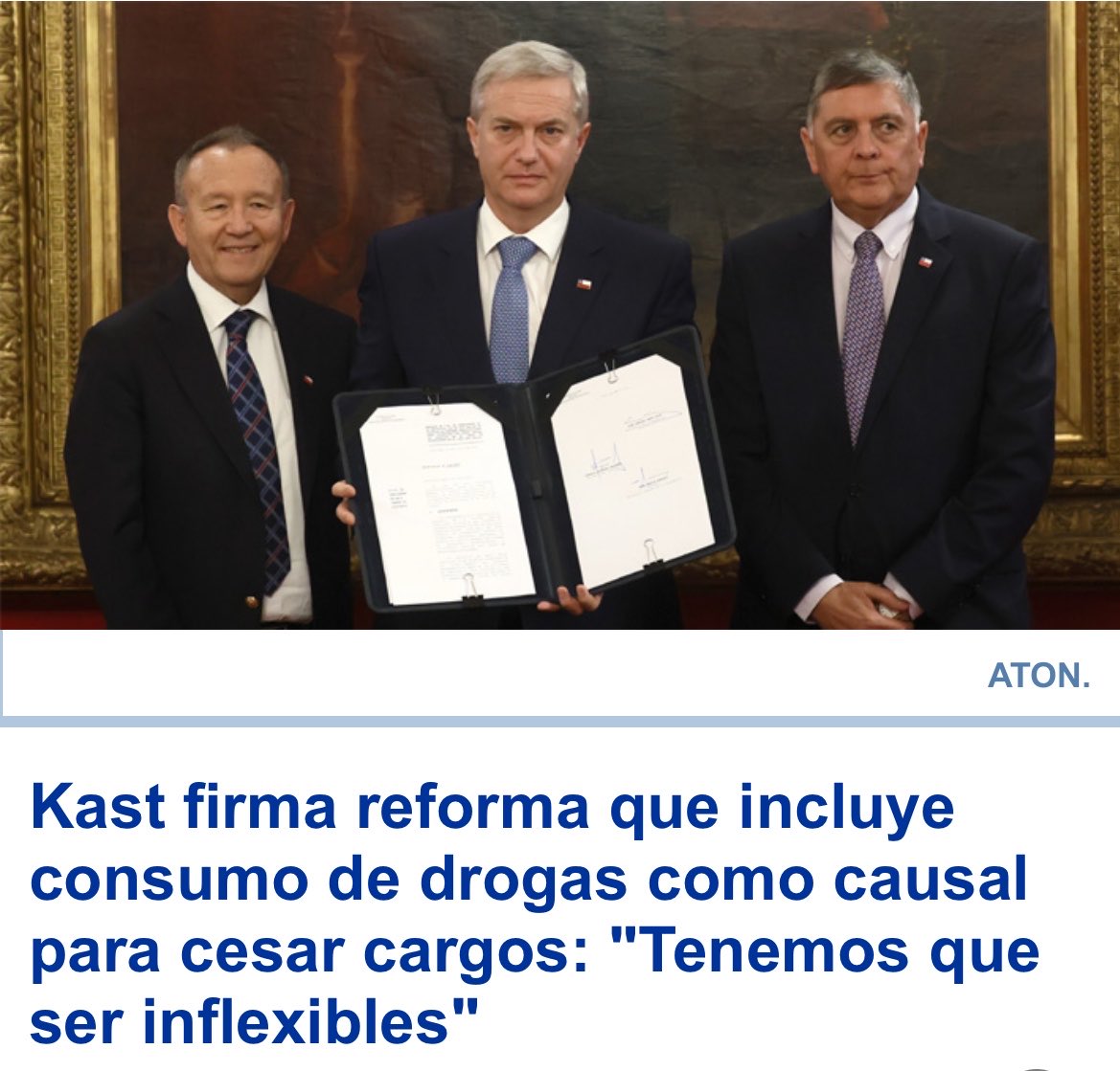DRESTRUM__Pl's tweet photo. 🔴 EXCELENTE MEDIDA: Si un diputado da positivo por drogas, quedará automáticamente fuera de su cargo. 
Estaremos muy atentos viendo cómo votan los diputados este proyecto del presidente Kast… ✍🏻 https://t.co/2ATRg1CZH7