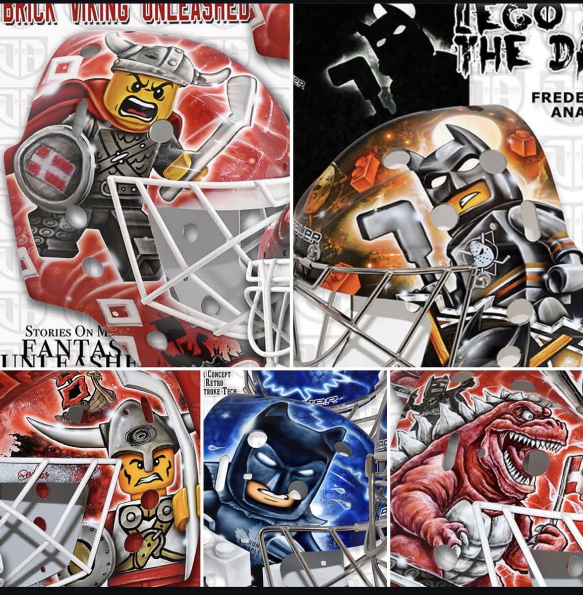GoalieGearNerd's tweet photo. Incredibly cool seeing Freddy bring the Stanley Cup to Legoland Denmark! 🏆🇩🇰

To honor the Danish roots of the iconic building system, @f_andersen30 has rocked multiple masks featuring LEGO minifigs throughout his career.

Mask 🎨: @daveartofficial https://t.co/G8wZDZkFUe