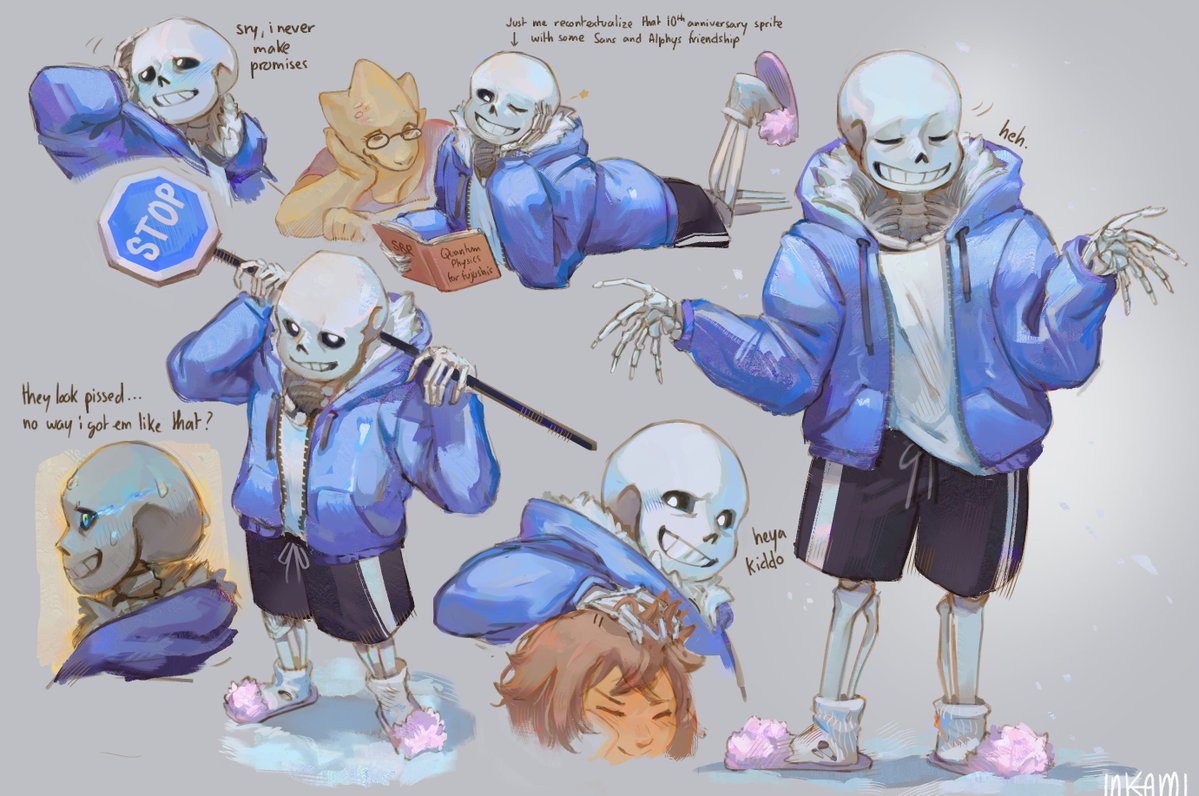inkami_'s tweet photo. This 97 year old utdr artist still draws their Sans the old-fashioned way
[#undertale #sans #ut ] https://t.co/K9JjZ5lXII