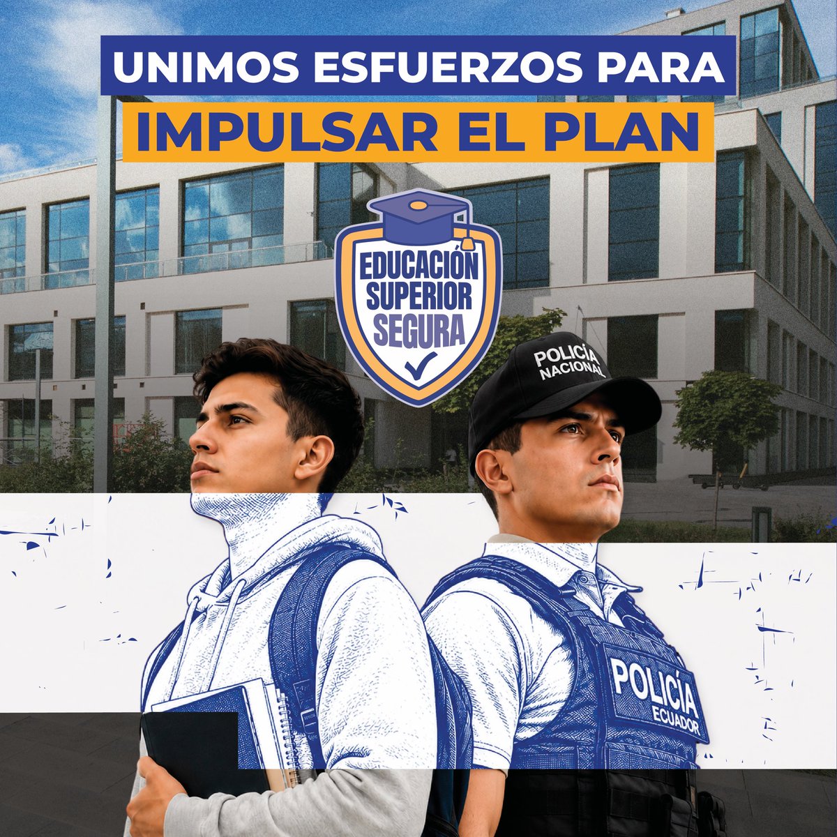 EduSuperiorEc's tweet photo. 🔒 ¡Fortalecemos la seguridad de la comunidad académica! 🎓

🤝 @Educacion_Ec, @PoliciaEcuador, @MinInteriorEc y @ECU911_ unen esfuerzos para implementar el programa Educación Superior Segura, una estrategia que fortalece la prevención y la respuesta oportuna. https://t.co/s69mw7GLpk