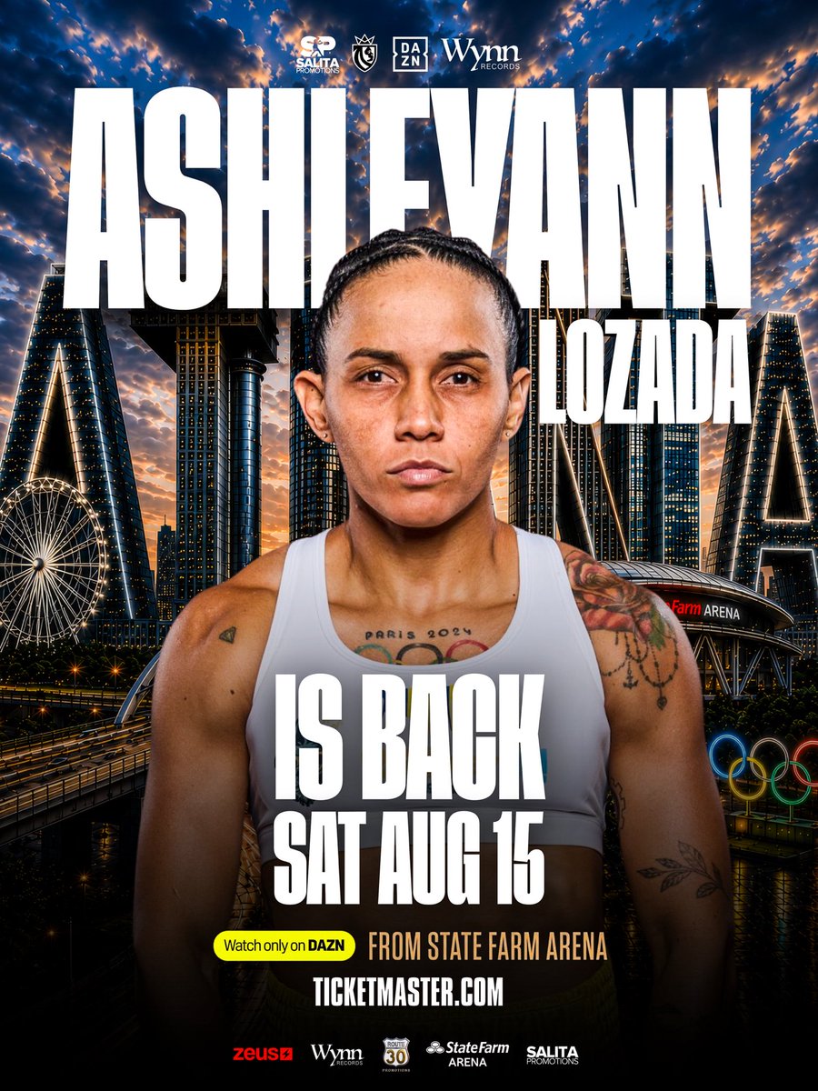 SalitaProm's tweet photo. The first female boxer to represent Puerto Rico at the Olympic Games is bringing that Island pride to ATL on August 15th. "La Mรกquina" is locked in for a high-stakes 10-round showdown against Paulette Cuesta on the #ShieldsScott undercard! โก๏ธ
๐บ Live on @DAZNBoxing https://t.co/UMJo6wuT3l
