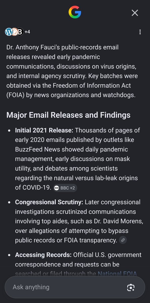 My_9Lives's tweet photo. @DropSiteNews To the morons in comments. 
This is old news whivj was  published  years ago via a FOIA and Fauci own emails.
Jesus, just Google it, idiots https://t.co/NHMfIjfETh