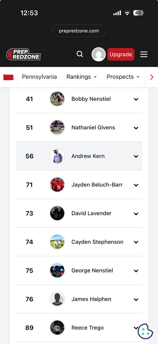 RogerNenstiel's tweet photo. @GeorgeN7373 class of 29. 75 overall 12 OL.  Congrats.  Keep working. https://t.co/Qa29Psbsli