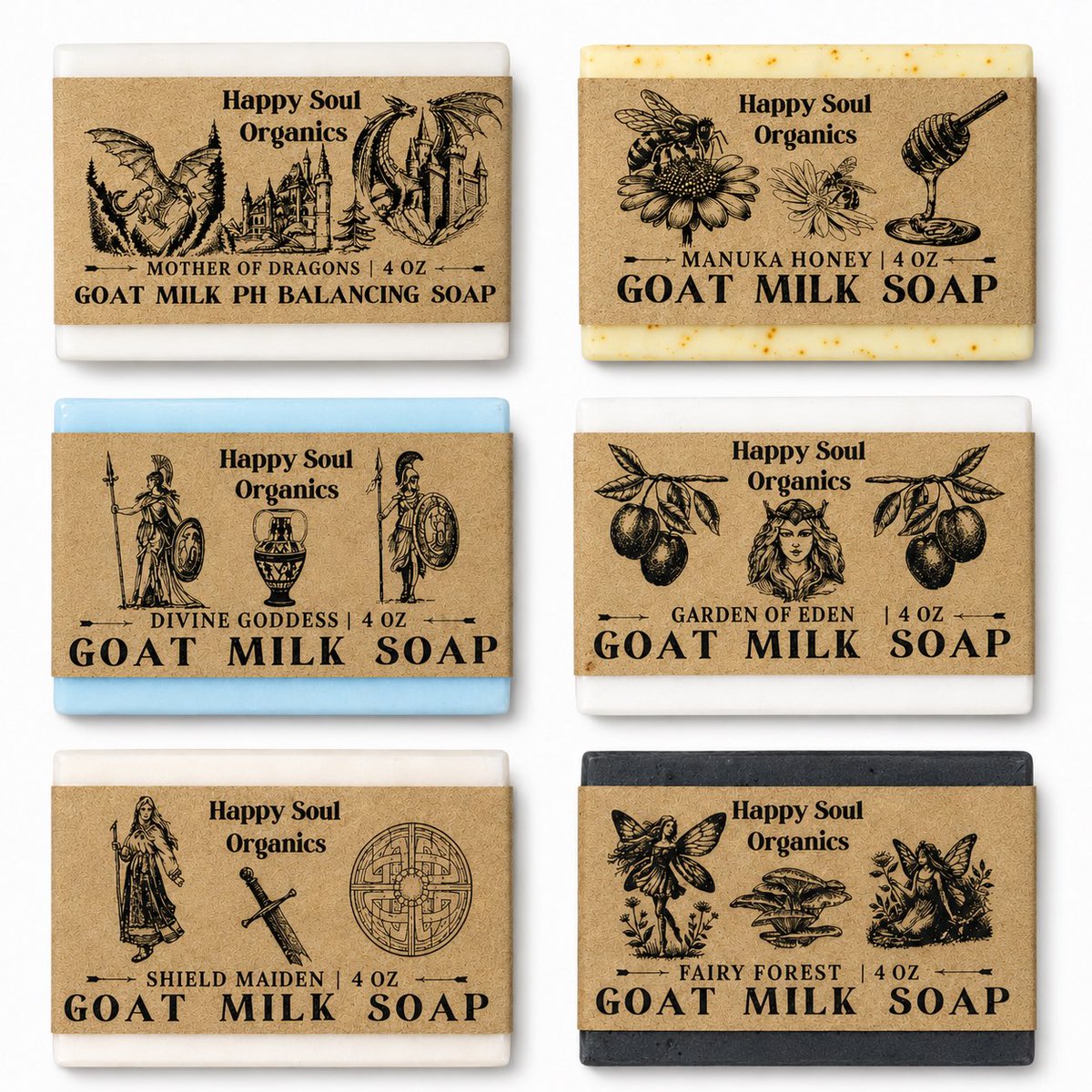 HappySoulStore's tweet photo. Did you know we make preselected gift sets of 6 scented soaps! The left is the men’s and right is the women’s! It’s the perfect way to try out our soaps for yourself or an easy thoughtful gift! #soapbundle #giftideas #skincare #goatmilksoap #handmadesoap https://t.co/iK2N1079Yw