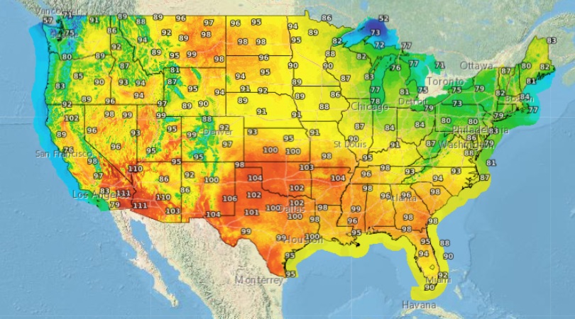 livewxradar's tweet photo. High temps for today.
See your Temps and Weather at https://t.co/HNLPnb9eCd
#cooler #tonight #storm #lows #temps #nws #today #heat #heatwave #humid #wx #weather https://t.co/fPd9C9c9Pb