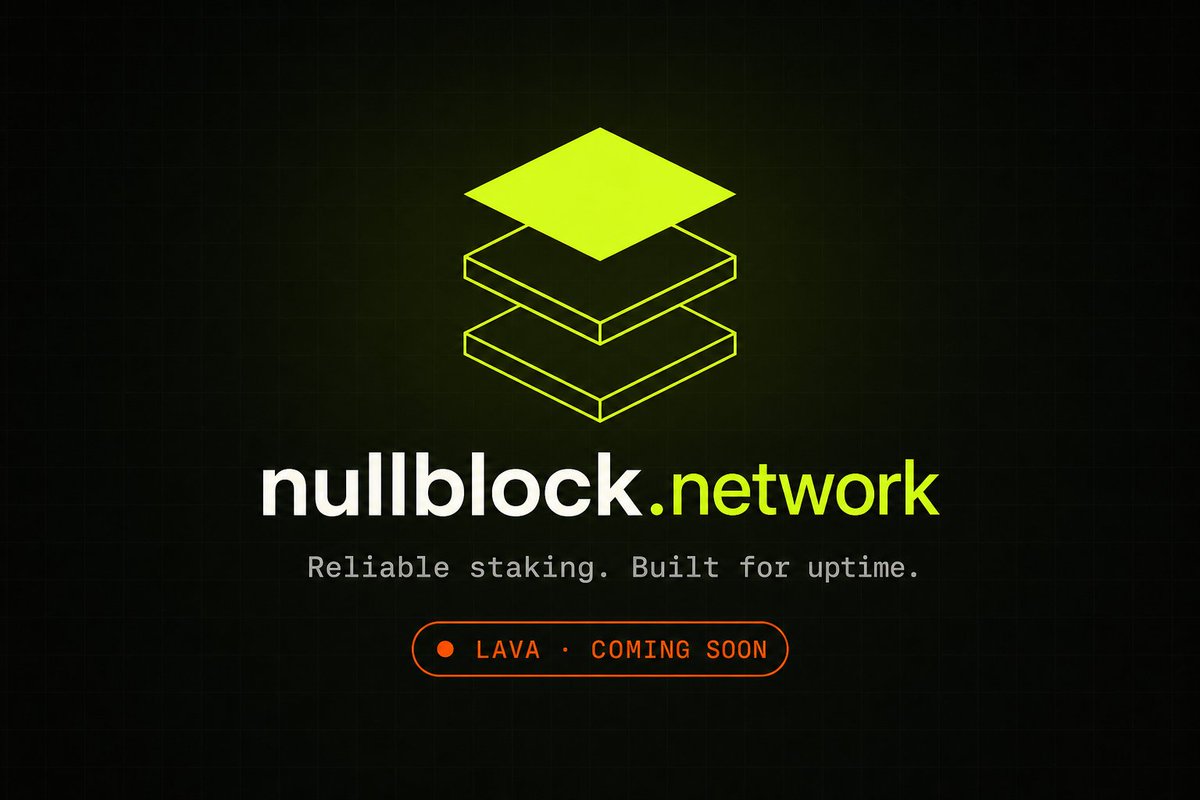 nullblocknet's tweet photo. Say hi to https://t.co/5eA8Z4GRWs 👋
Reliable staking, run by people who actually care about uptime. We're kicking things off on @lavanetxyz  and expanding from there. More to come soon. https://t.co/Sp9cULwSKX