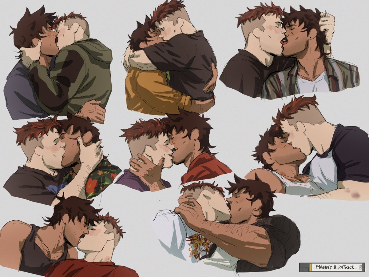 inesmyuu's tweet photo. I got inspired by the little kissing animation test I did, so…. drew more kissing https://t.co/ELOe7qeClz