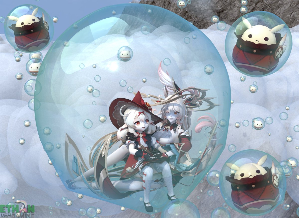 EthanVerGaming's tweet photo. Happy Birthday #Klee, now with her mother #Alice
#render #GenshinImpact #原神_キャラ生誕祭 #mikumikudance #animegirl #bubbletrap #blender #bubble #bubbled #bubbles #soapbubble #クレー生誕祭2026 #Dodoco https://t.co/fKoDZ2Laoc