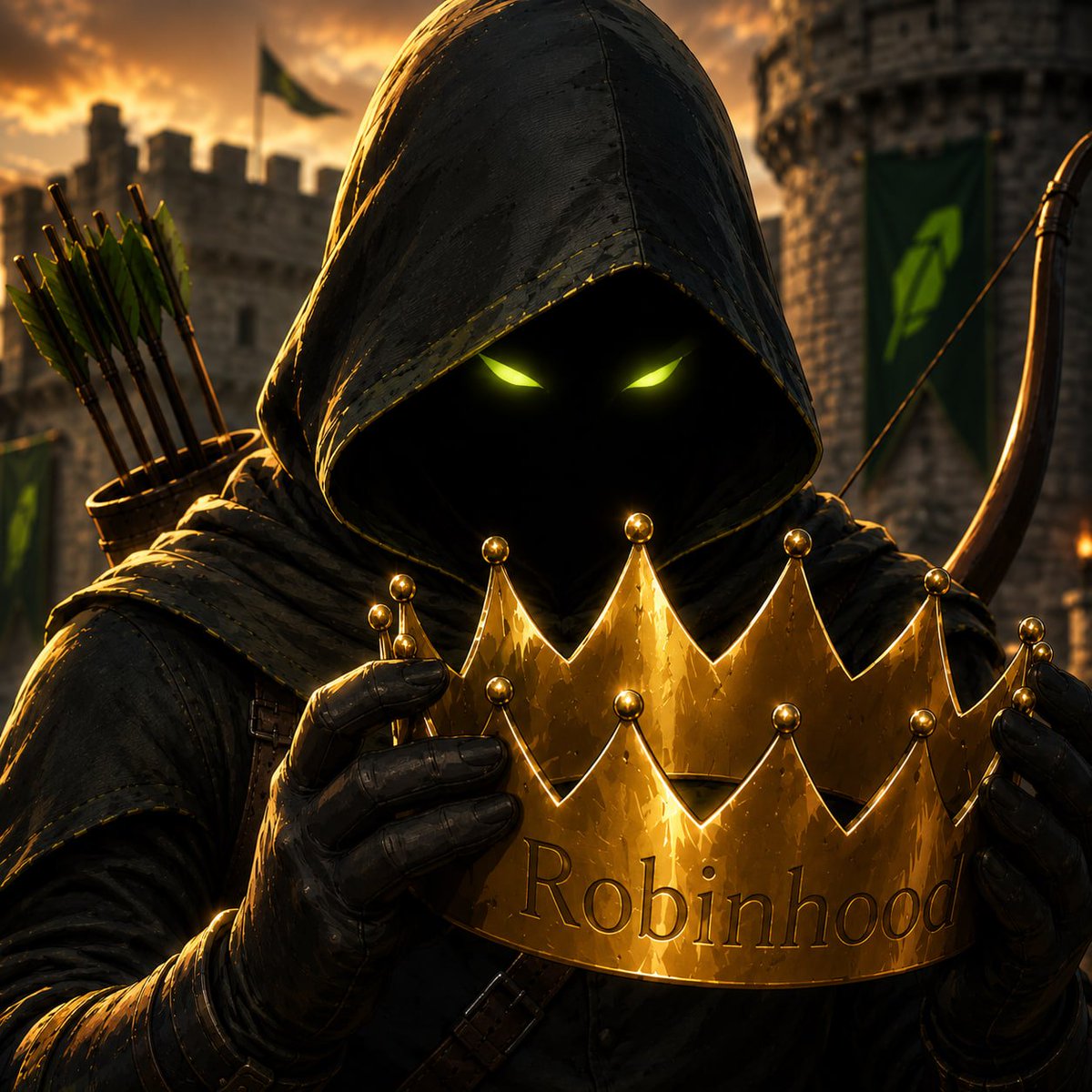 rhoodog's tweet photo. One OG $HOOD. 

One community. 

One legend to rule the Robinhood memes. 🏹 https://t.co/tASNlu0Ywd