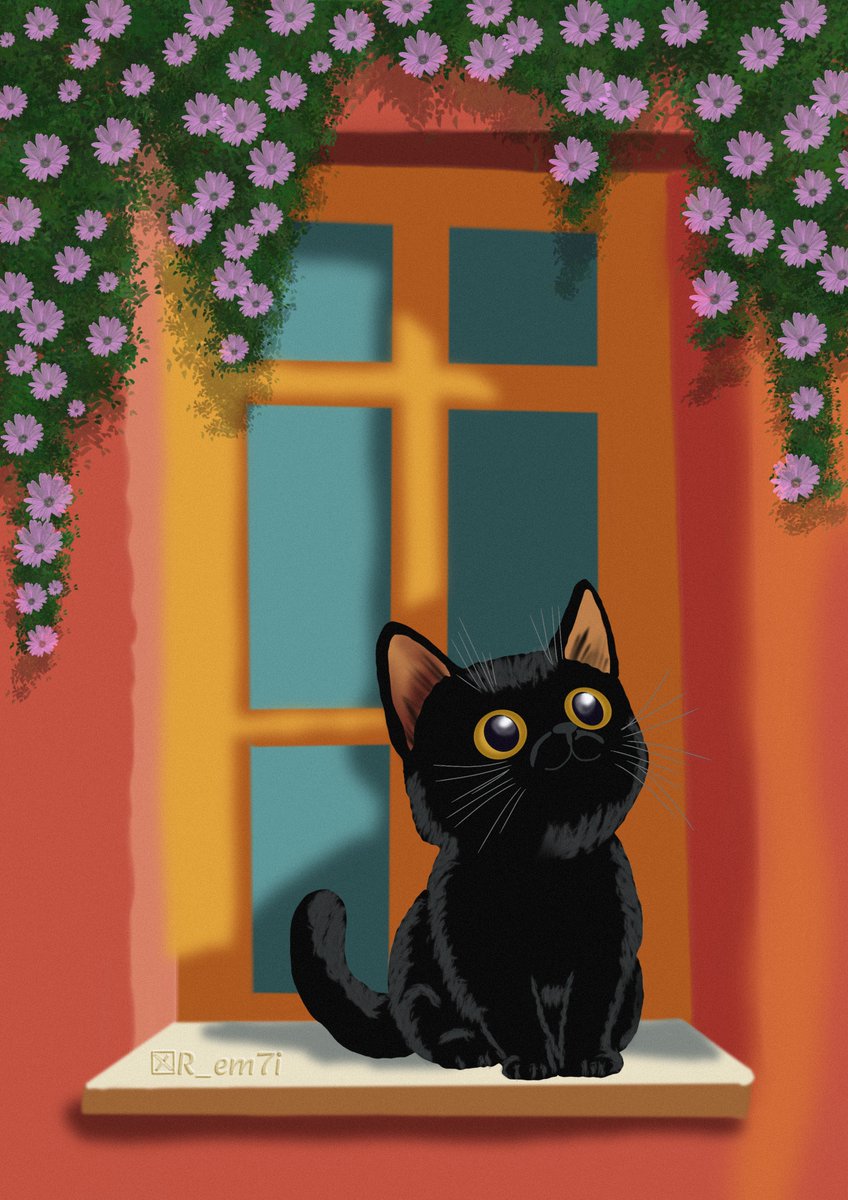 R_em7i's tweet photo. 🐈‍⬛…… https://t.co/ITpFdCVfbs
