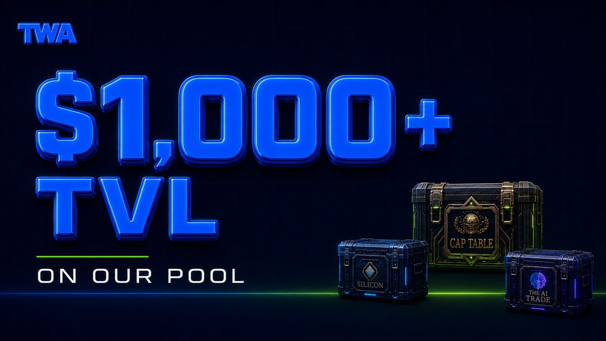 trueworldassets's tweet photo. $1,000+ TVL and the first RWAs are already live in the pool.  

Thank you to everyone who supported TWA from day one and trusted the protocol with its first deposits.  The pool is growing. 

The boxes are getting better. 
We’re only getting started. https://t.co/Bt86dG8Rni