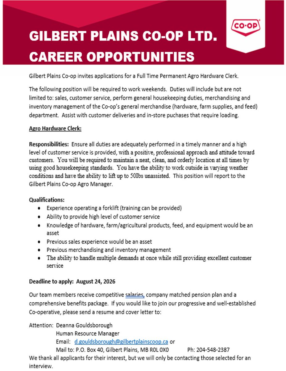 gpcoopagro's tweet photo. Employment Opportunity... https://t.co/0YOGgwye1M