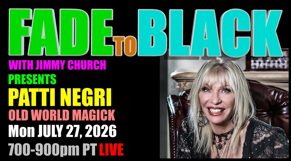 JChurchRadio's tweet photo. This Week on FADE to BLACK:

Mon: Patti Negri
 Old World Magick
Tue: James Van Praagh
 Life Beyond Death
Wed: Marc D'Antonio
 UFO Propulsion 
Thu: Cliff Dunning
 Ancient Civilizations

#f2b #media #ufo #breakingufo
#disclosure #conspiracy #radio https://t.co/MHHIRTTr2W