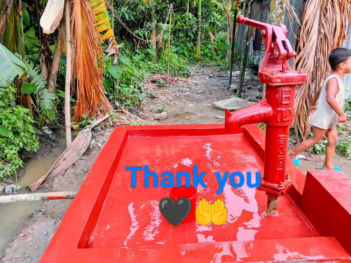 EmamHossaizzm's tweet photo. For the poor and helpless people of the village to drink clean water.
Installed a tubewell with the money you gave..We are eternally grateful to those of you who are helping our organization with money❤️
#Please_support 🙏🙏
#BangladeshCF https://t.co/nvXjl33hwZ