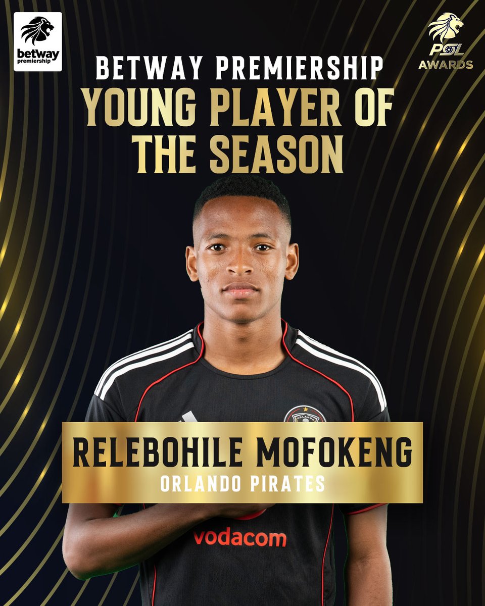 iDiskiTimes's tweet photo. 𝗥𝗘𝗟𝗘 𝗛𝗔𝗧-𝗧𝗥𝗜𝗖𝗞 ✅

🏆 2025/26 PSL Footballer of the Season 
🏆 2025/26 Players’ Player of the Season 
🏆 2025/26 Young Player of the Season

#PSLAwards26 https://t.co/mQ4FXIkMAB