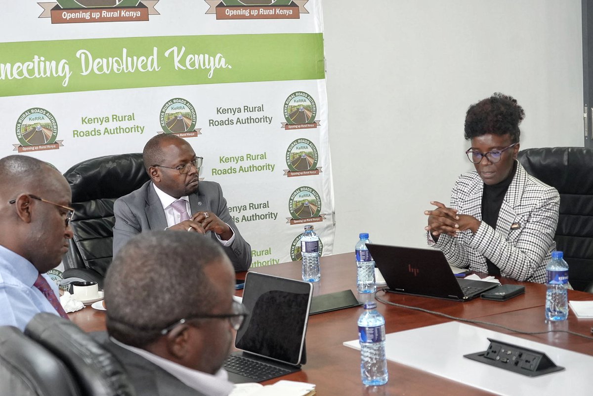 EngineersBoard's tweet photo. Professional Engagements: Our Ag. Registrar/CEO, Eng. Grace Onyango, today paid a courtesy call to Eng. Jackson Magondu, Director General of the Kenya Rural Roads Authority (@KeRRA_Ke), to strengthen collaboration in advancing engineering professional development.

The engagement focused on developing tailor-made Continuous Professional Development (CPD) programmes informed by industry-specific skills gap assessments, ensuring that engineering professionals are equipped with the competencies required to address emerging infrastructure challenges and evolving technologies.

This partnership is expected to enhance the capacity of engineers within the roads sector, improve the quality and sustainability of infrastructure delivery, and contribute to a more competent engineering workforce. 

Through this collaboration, @EngineersBoard reaffirms its commitment to fostering lifelong learning, strengthening professional standards, and supporting Kenya's national development agenda through a skilled and future-ready engineering profession.

#EngineeringStandardsKe #ProfessionalDevelopment