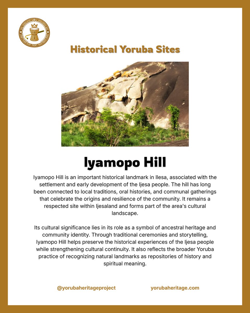 yorubahp's tweet photo. A grand natural landmark celebrating the origins, oral traditions, and resilience of the Ijesa people. Our landscapes hold our history. https://t.co/JRYVGfZesZ