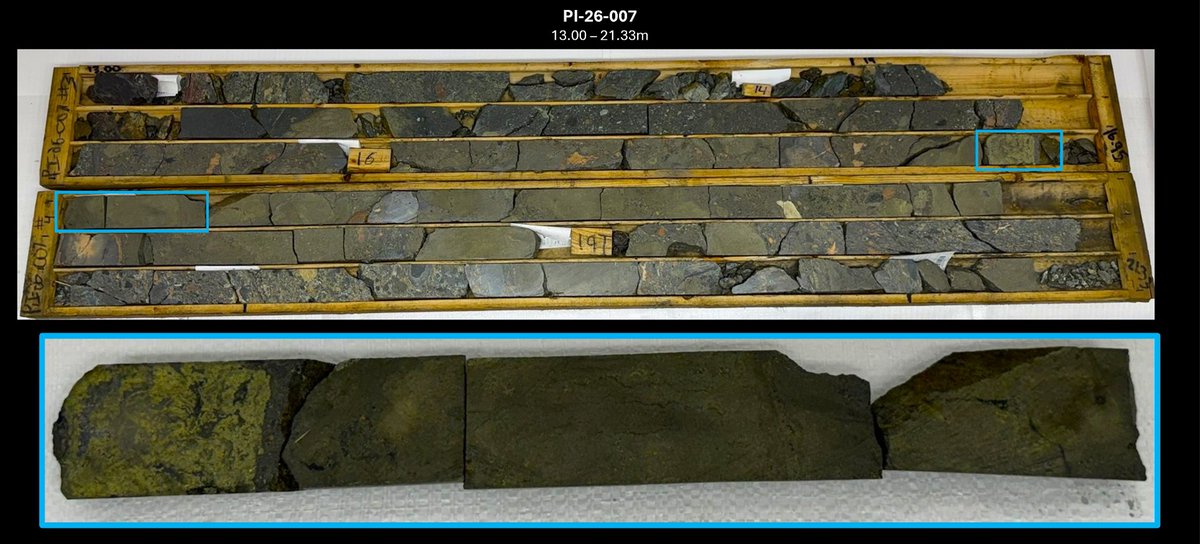 hmexploration's tweet photo. HM Exploration Intersects 23 Metres of 1.2% Cu, 1.7% Zn, 10.7 g/t Ag and 0.25 g/t Au Near Surface

https://t.co/vGLrKJCDwx https://t.co/CA5P4Ogvn5