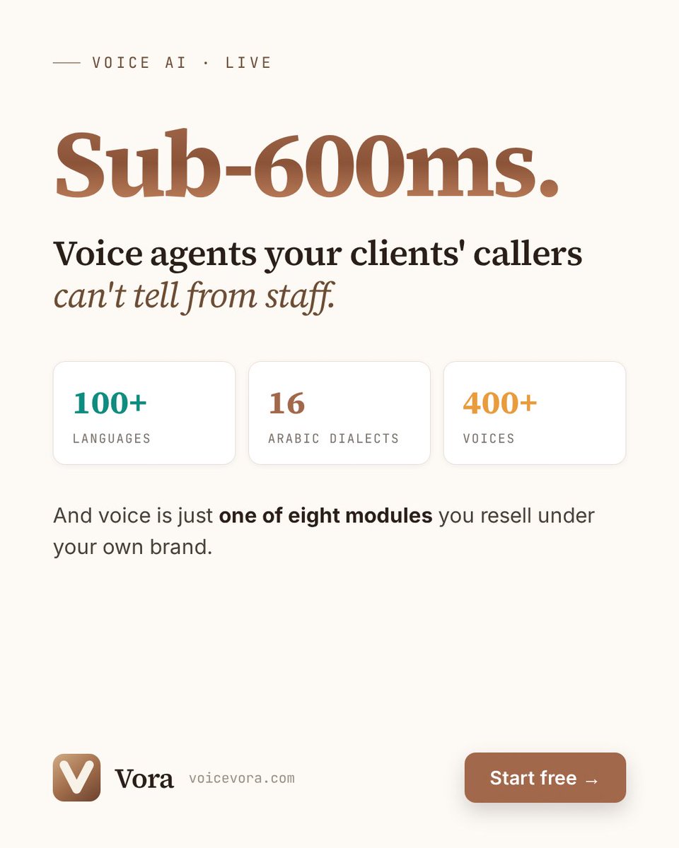 VoiceVora's tweet photo. Every new AI tool promises productivity.

Every new AI tool also adds another login.

Another dashboard.

Another workflow.

Another place where information gets lost.

The future isn’t about adding more AI.

It’s about making AI work together.

That’s the layer businesses are missing.

That’s why we’re building Vora.

The operating system for AI businesses.