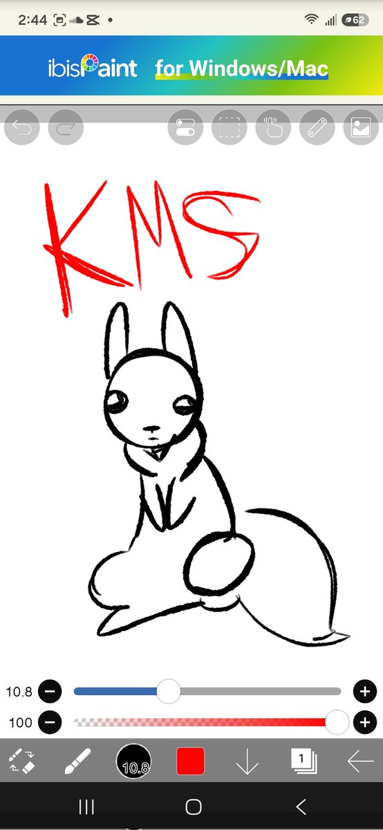 Nukelynuker's tweet photo. Got ibis, all of the good brushes are locked behind an ad, fire alpaca i miss u already https://t.co/3wyySIrzjN